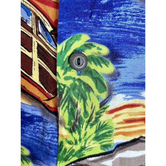 Vintage Ocean Current Hawaiian Shirt Mens XL All Over Island Print - Picture 6 of 9